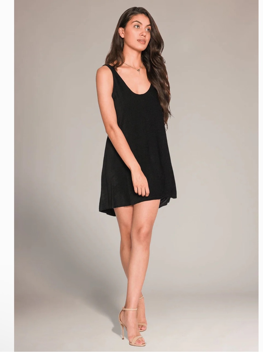 NWOT Sita Sleeveless Black Swing Mini Dress - XS